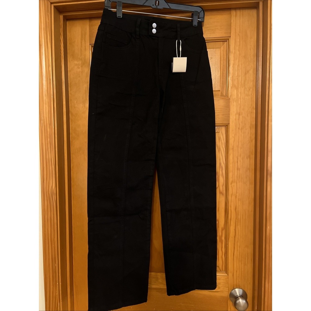 Flamingals Women's Pants Sz Small Black 30 Inseam